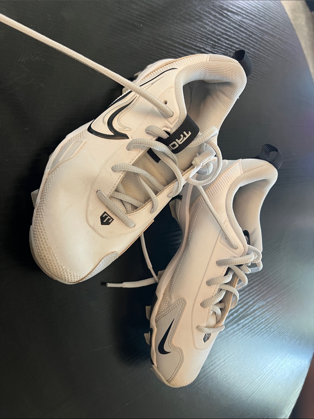 Nike White and Light Gray Kids Sneakers